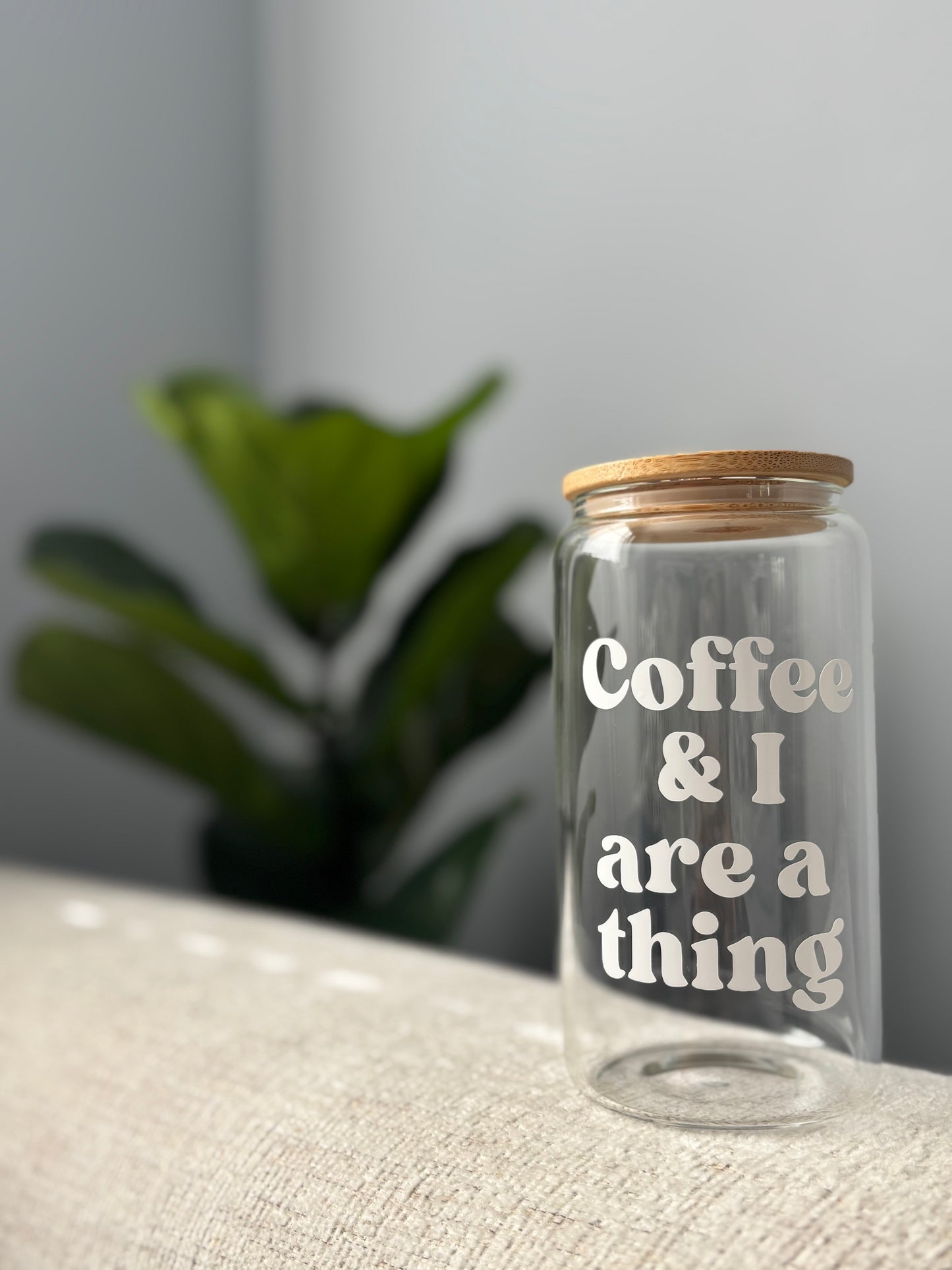 Coffee & I Are a Thing - Glass Cup (16 oz)