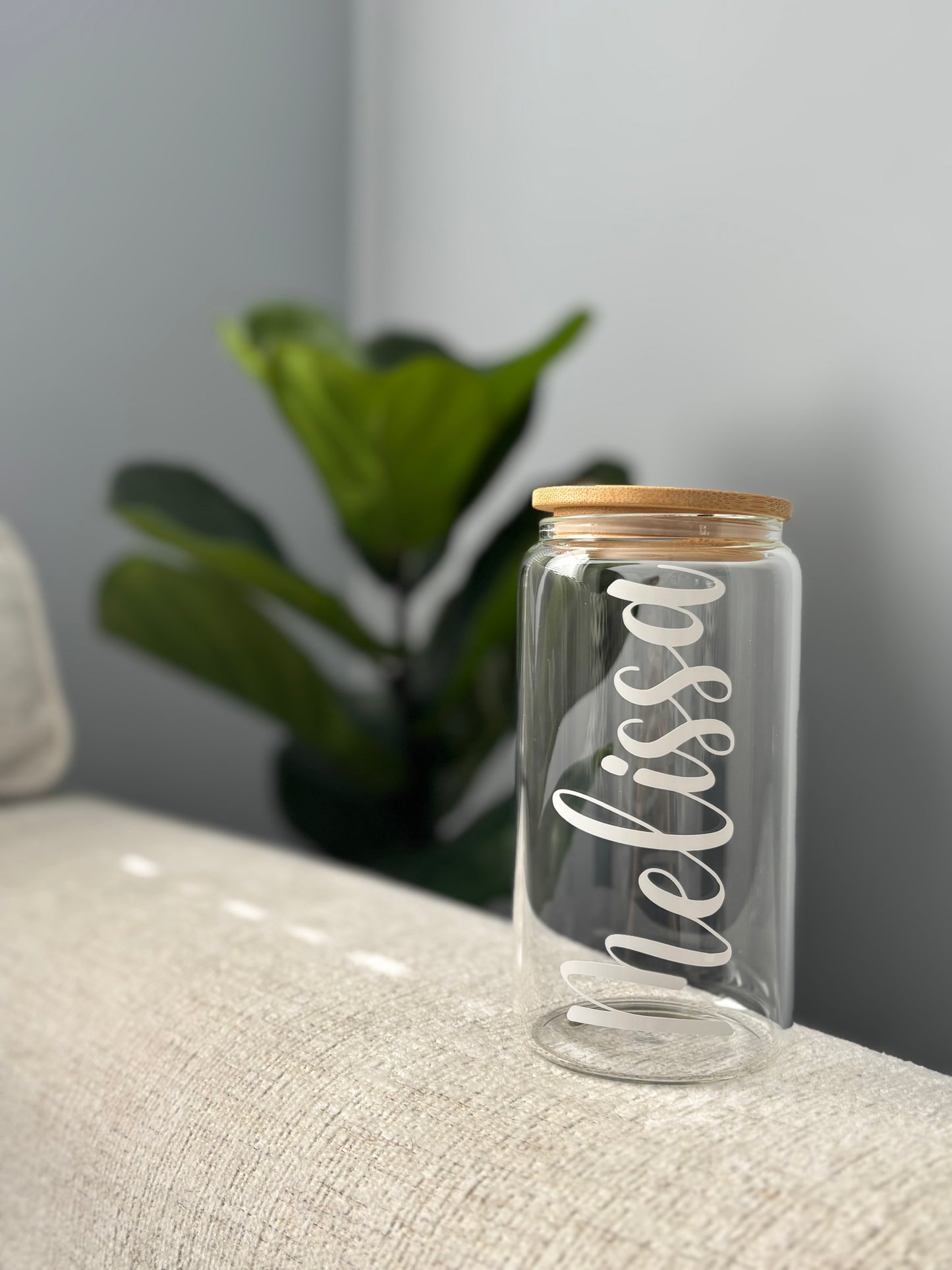 Personalized Glass Cup (16 oz)