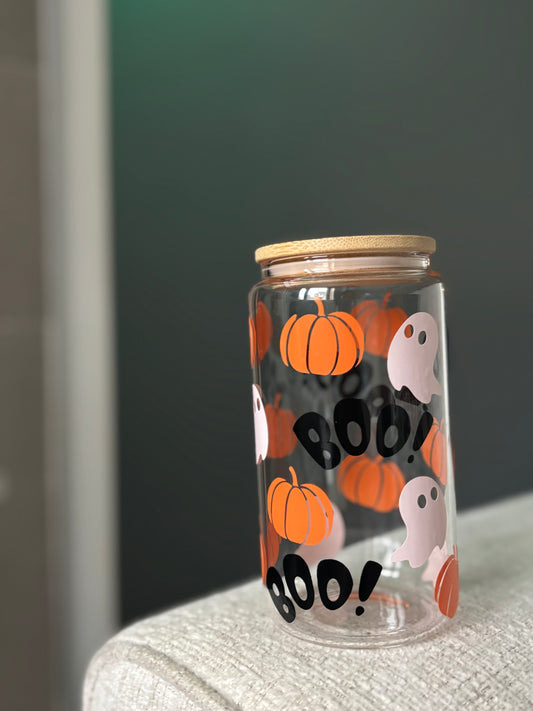 Halloween & Fall Themed - Glass Cup (16 oz)